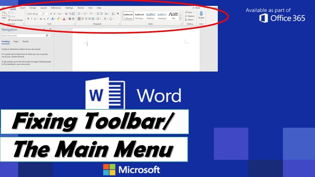 formatting palette not showing in word for mac office 365